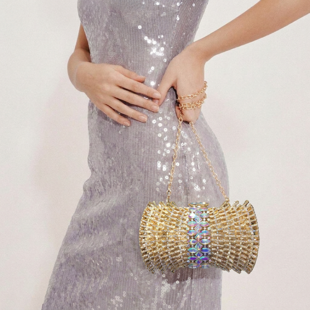 Wings Crystal Clutch  - By Qivii
