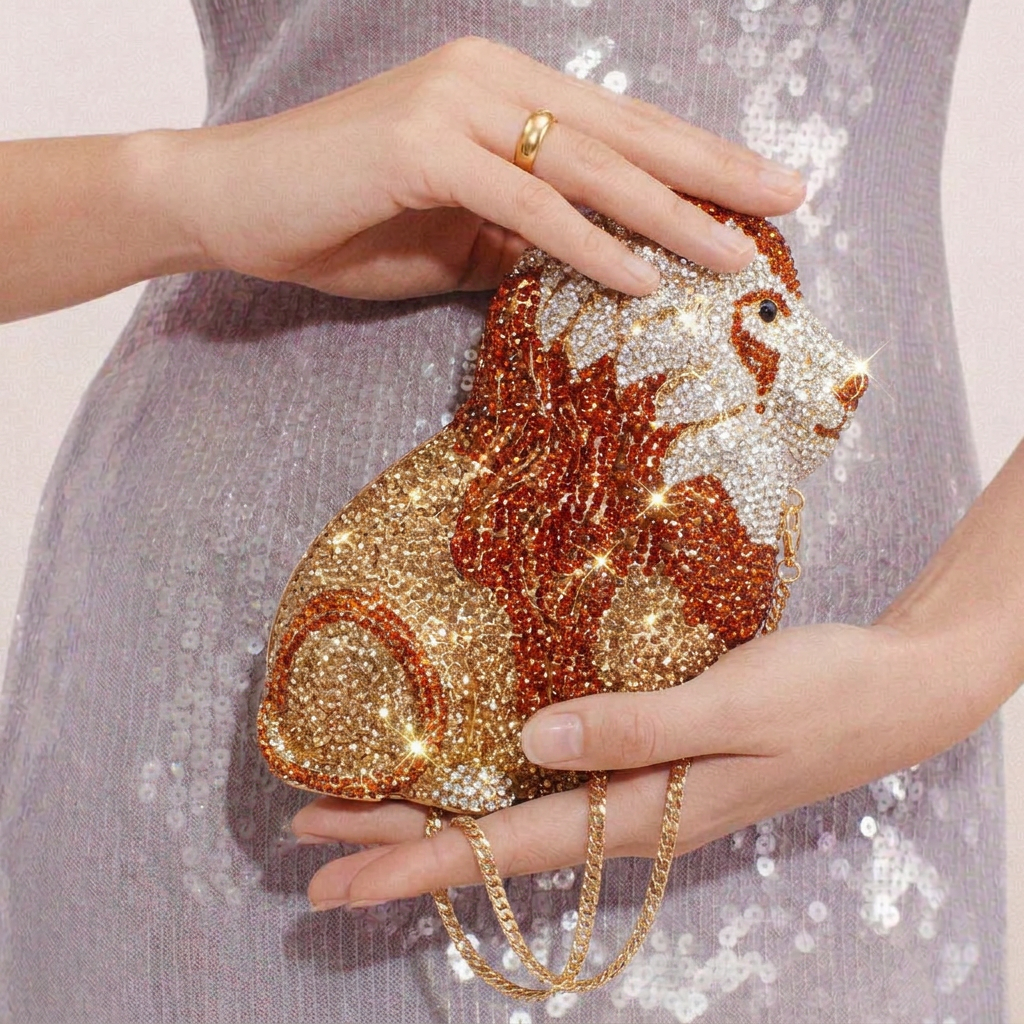 Regal Crystal Clutch  - By Qivii
