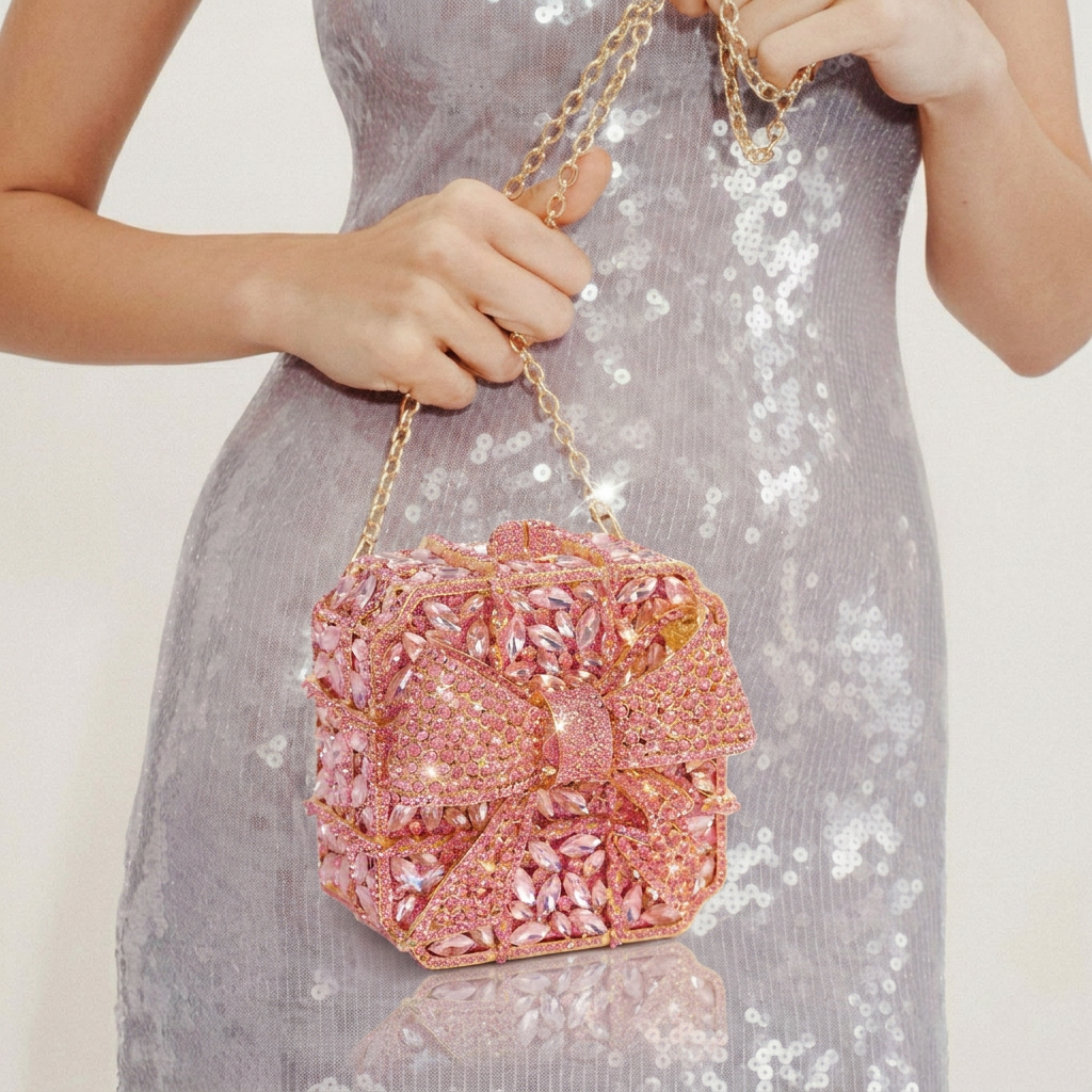 Wrapped in Love Crystal Clutch  - By Qivii