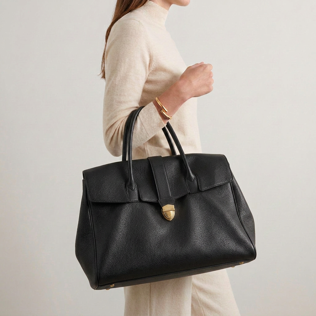 Mathilde Tote in Pure Leather  - By Qivii