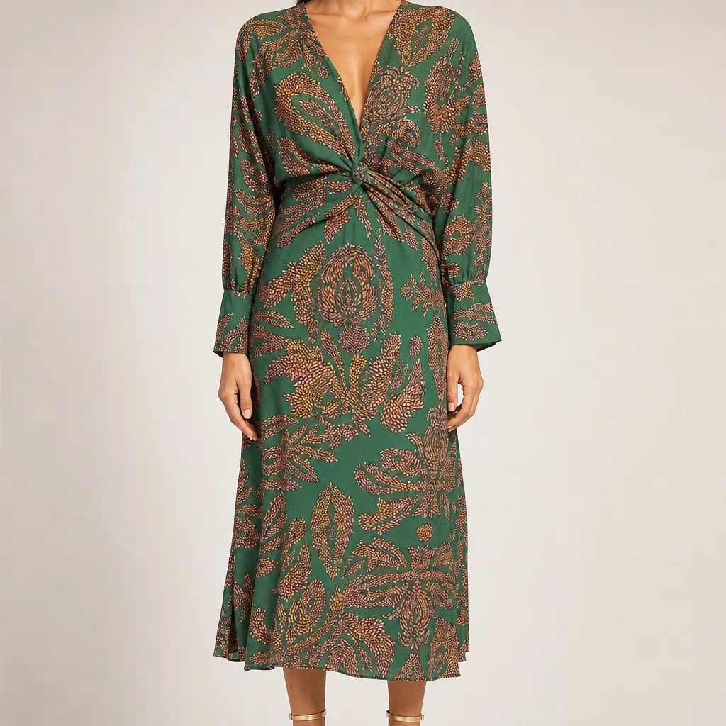 Marielle | Womens Fall Wrap Maxi Dress
