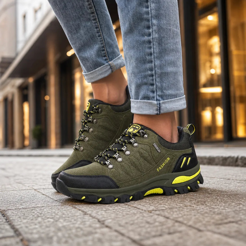 Marisette women's trail running shoes by Hudson Ridge featuring multi-color sneakers with breathable mesh and rugged outsole.