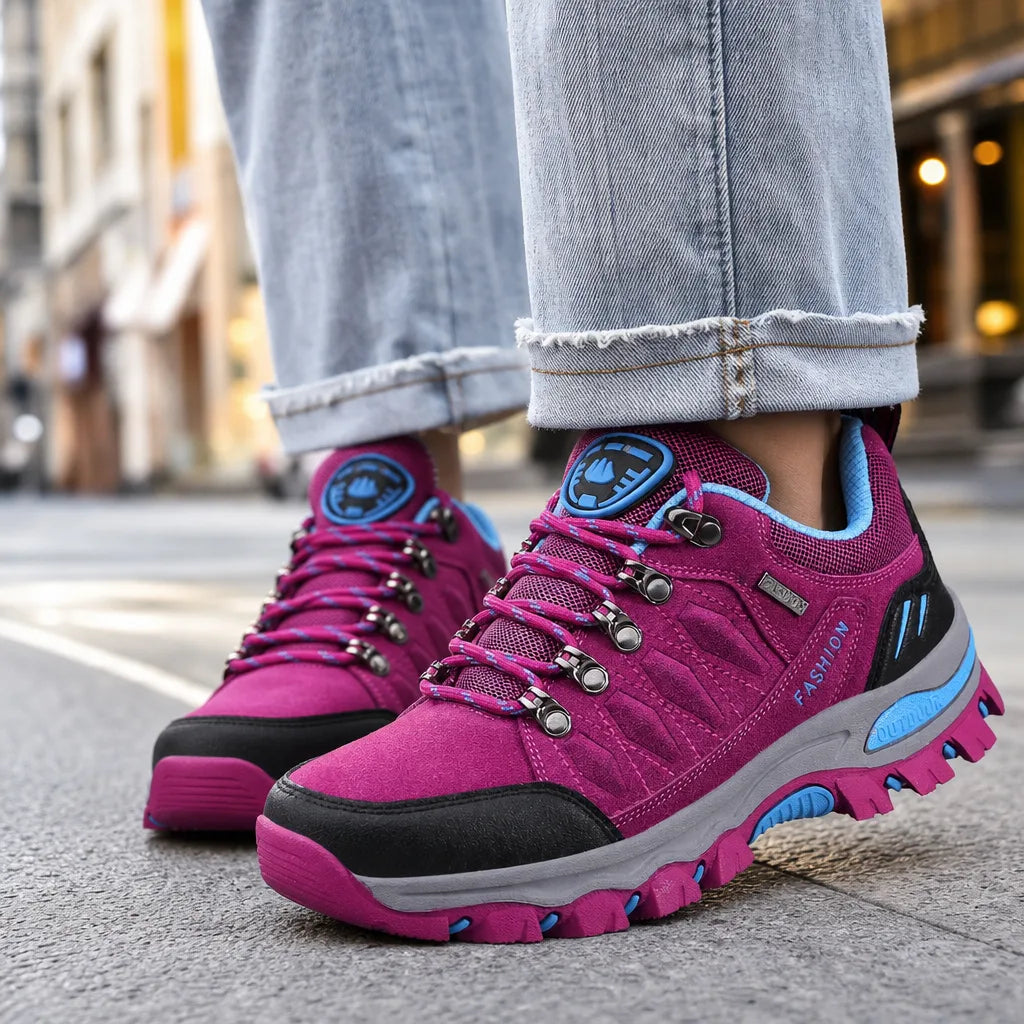 Women's Marisette trail running shoes by Hudson Ridge, multicolor sneakers with breathable mesh for outdoor running.