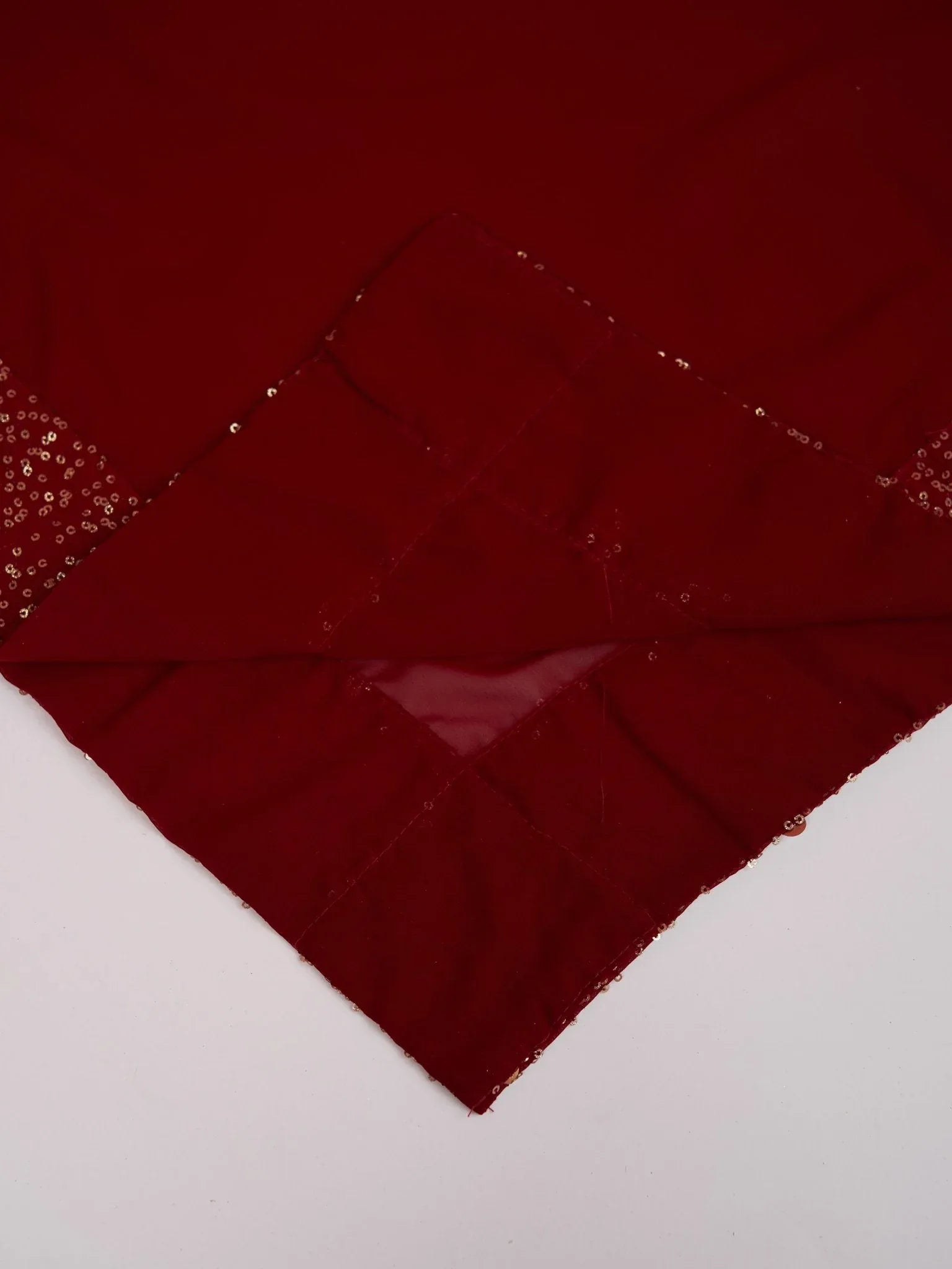 Men Maroon Georgette Sequin Embroidered Dupatta