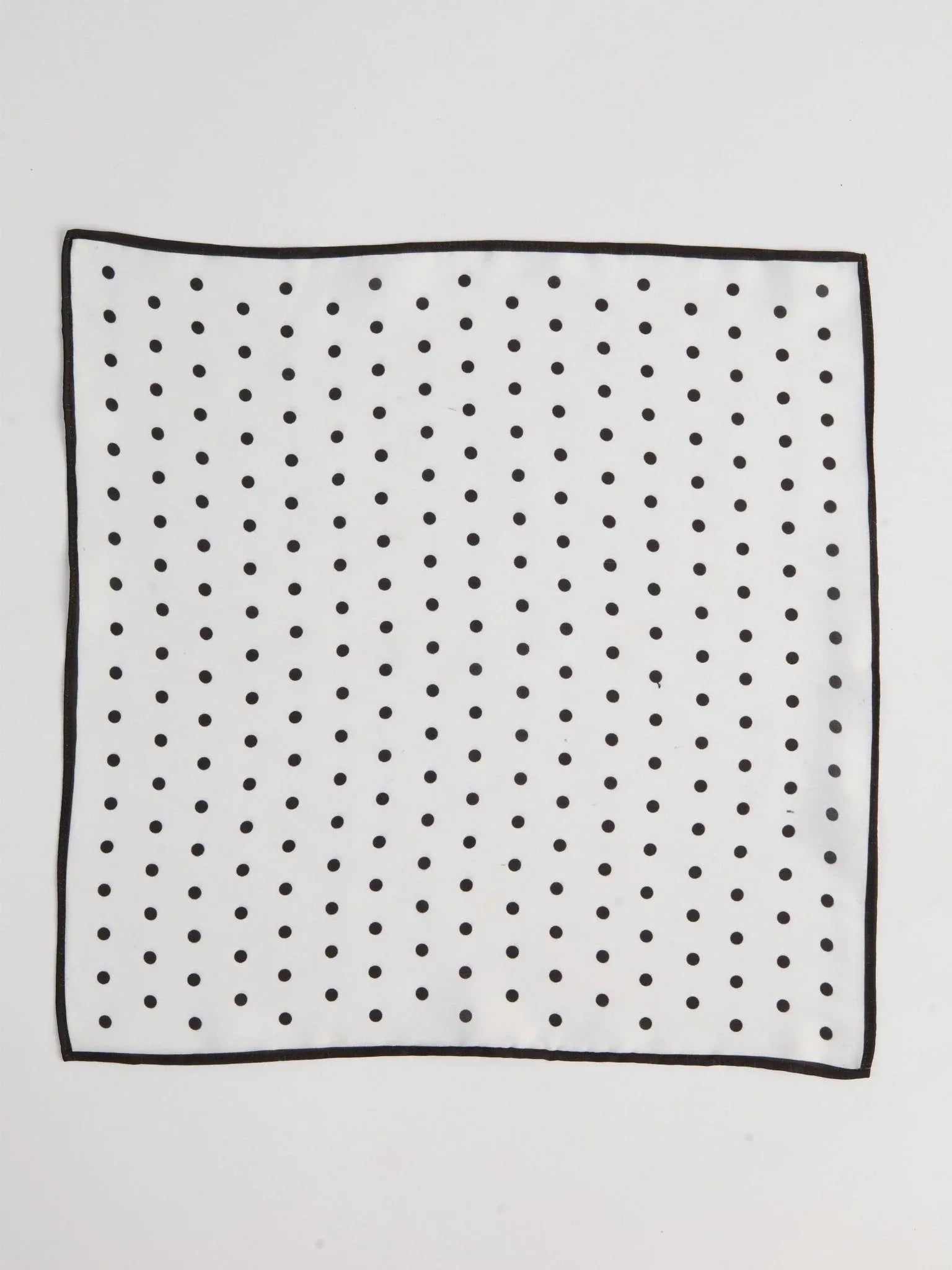 Men's Black Printed Silk Pocket Square