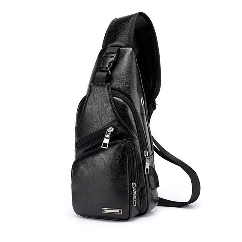 Men's Classic Leather Shoulder Bag  - By Qivii