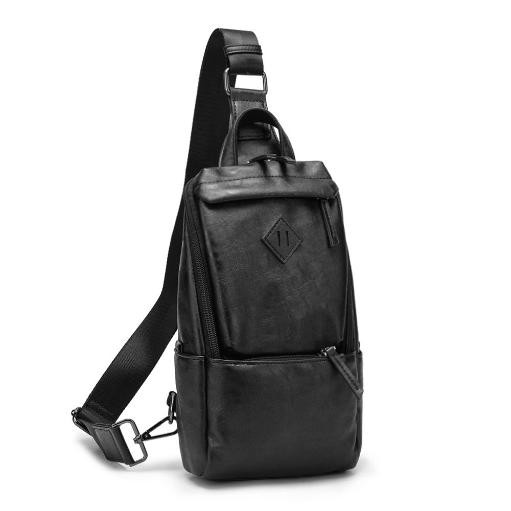 Men's Crossbody Synthetic Leather Bag  - By Qivii