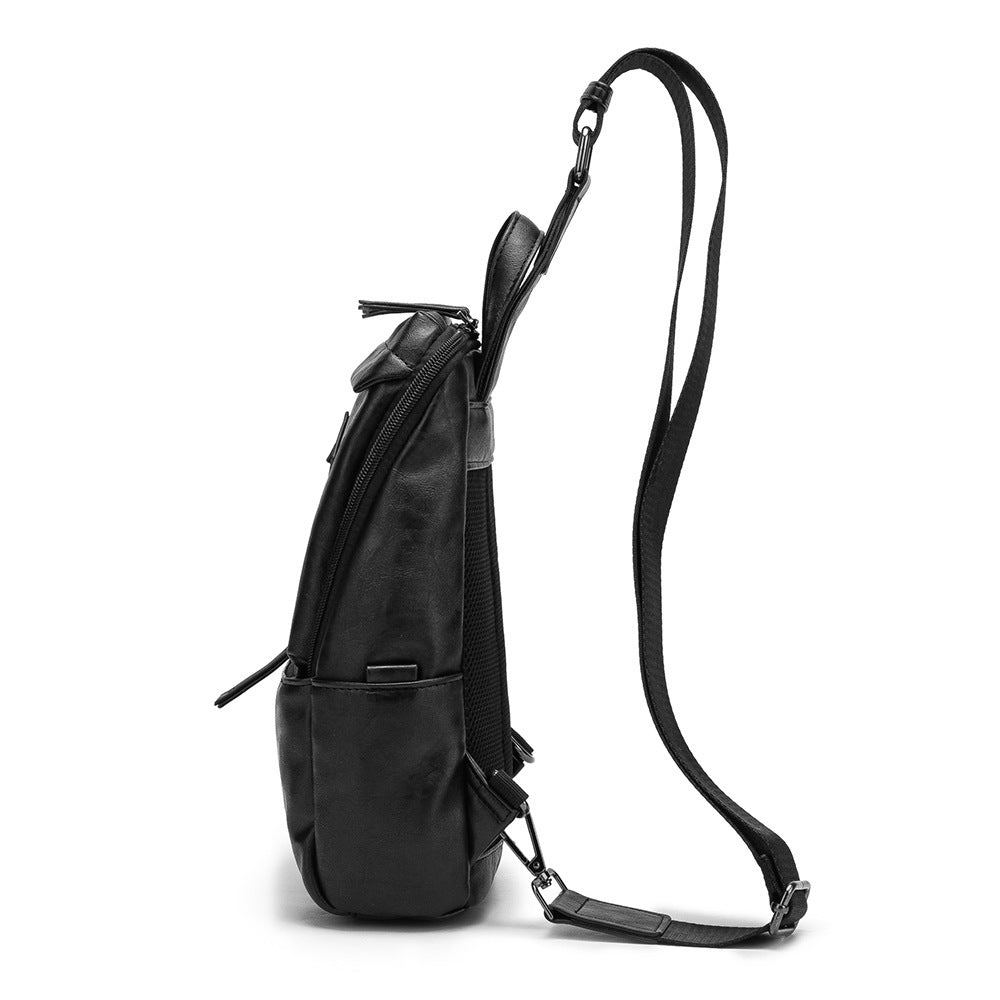 Men's Crossbody Synthetic Leather Bag  - By Qivii