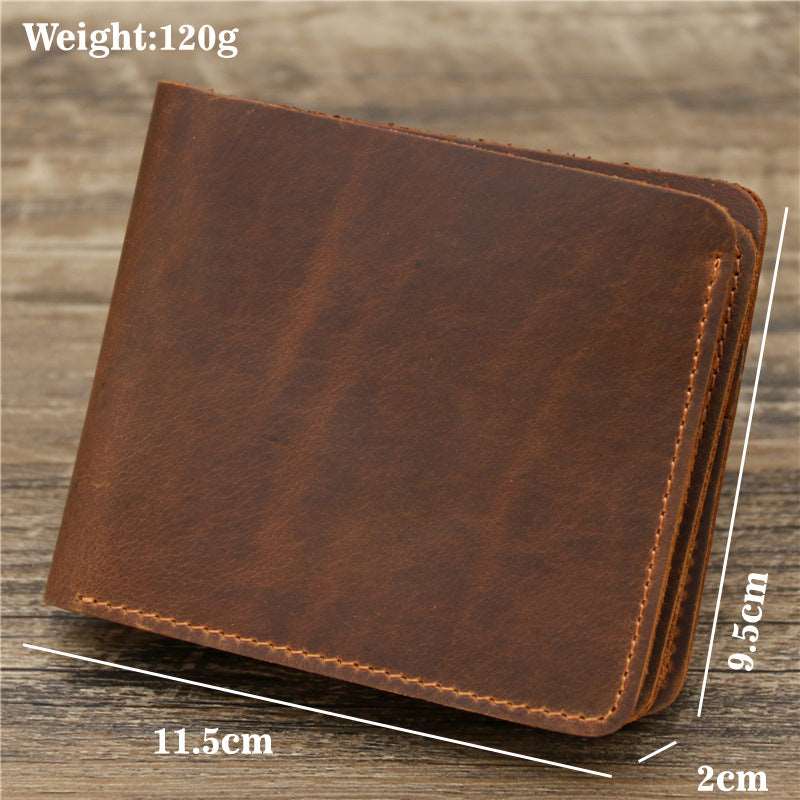 Men's Luxury Cowhide Leather Tri-Fold Wallet  - By Qivii