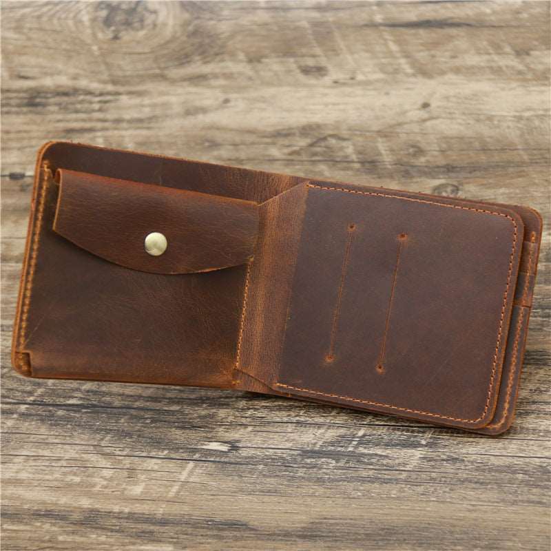 Men's Luxury Cowhide Leather Tri-Fold Wallet  - By Qivii