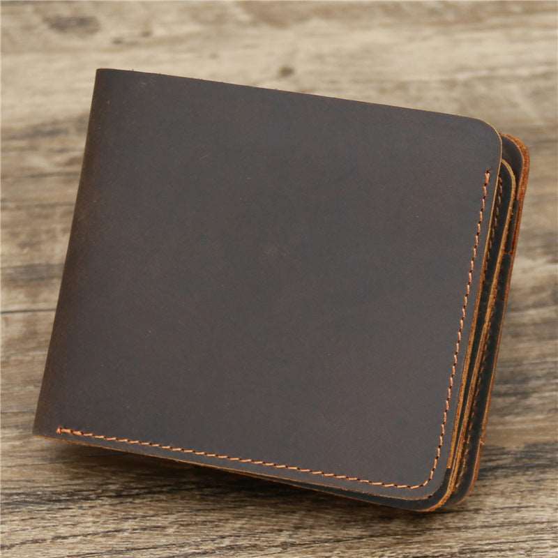 Men's Luxury Cowhide Leather Tri-Fold Wallet  - By Qivii
