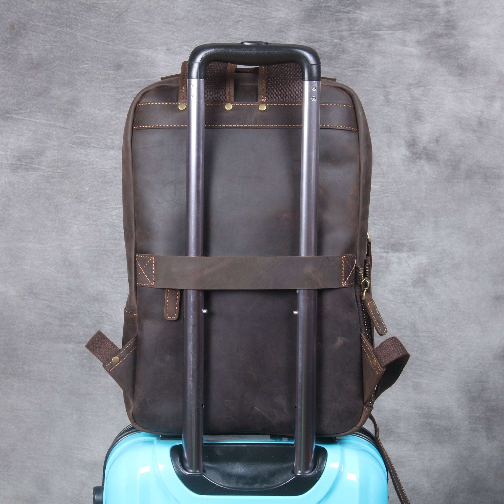 Men's Luxury First Layer Cowhide Leather Computer Bag  - By Qivii