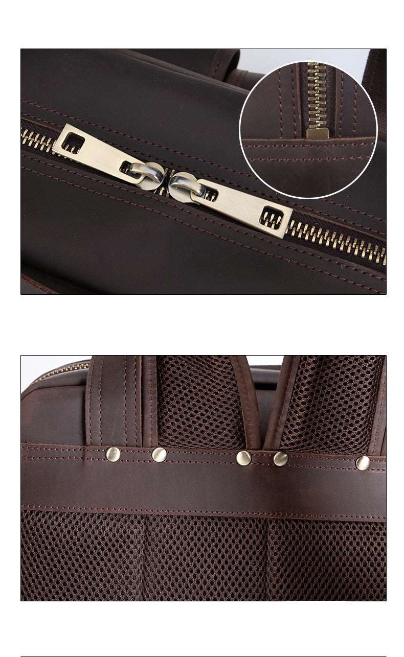Men's Luxury Leather Camera Backpack  - By Qivii