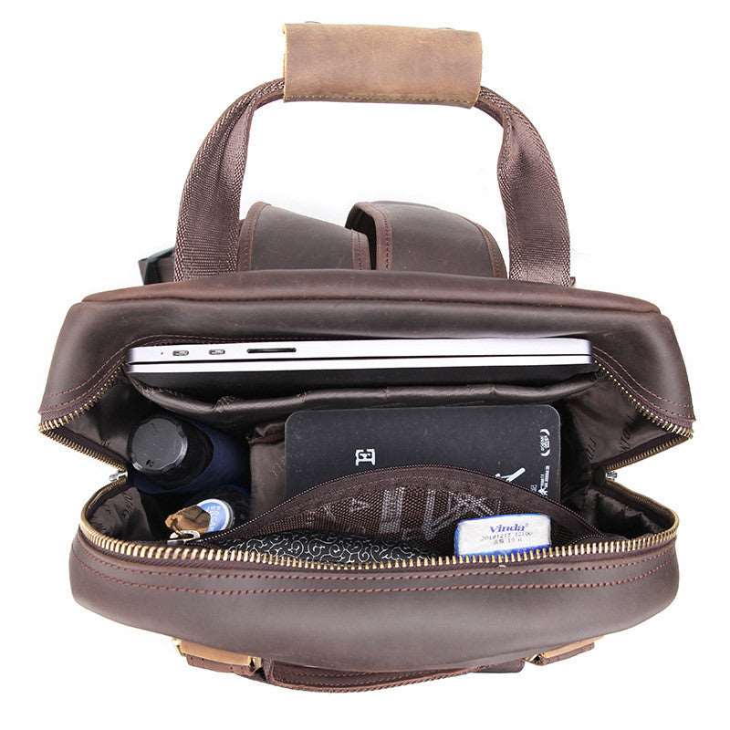 Men's Luxury Leather Camera Backpack  - By Qivii