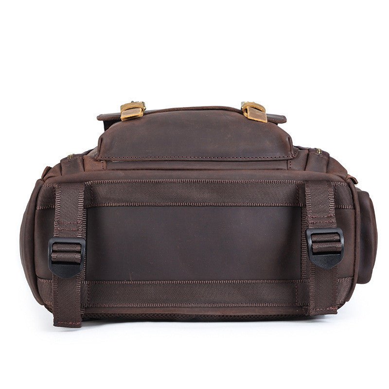 Men's Luxury Leather Camera Backpack  - By Qivii