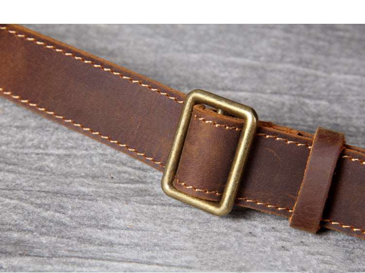 Men's Luxury Leather Medium Laptop  Bag  - By Qivii