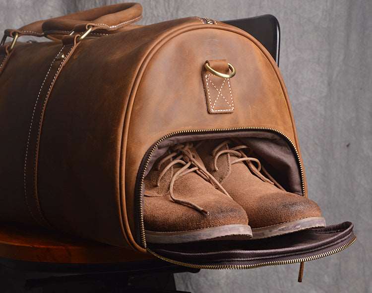 Men's Luxury Leather Retro Hand Luggage Bag  - By Qivii