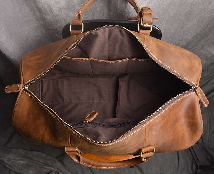 Men's Luxury Leather Retro Hand Luggage Bag  - By Qivii