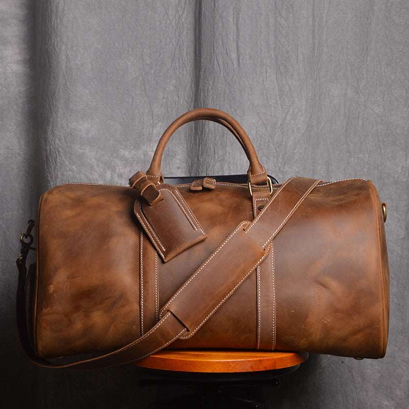 Men's Luxury Leather Retro Hand Luggage Bag  - By Qivii
