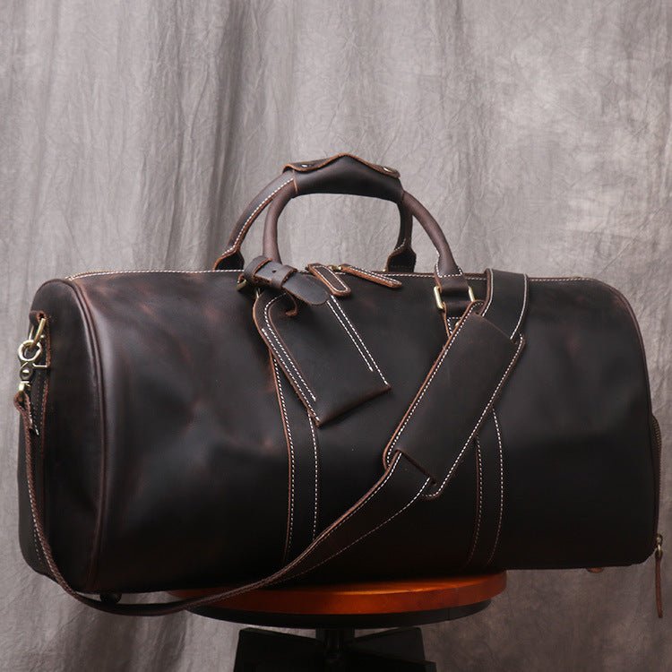 Men's Luxury Leather Retro Hand Luggage Bag  - By Qivii