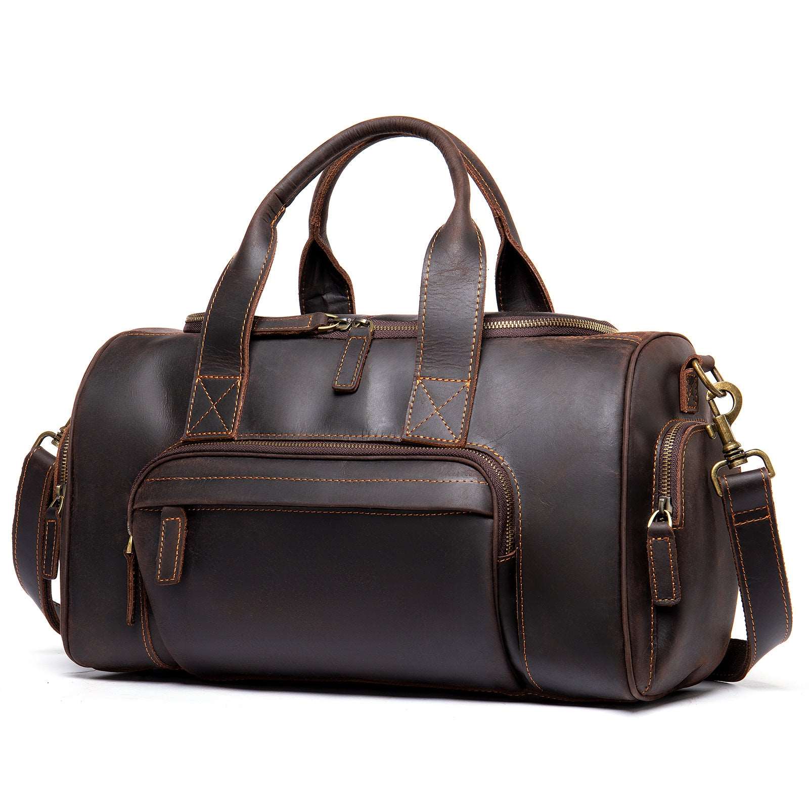 Men's Luxury Retro Leather Large Capacity Luggage Bag  - By Qivii