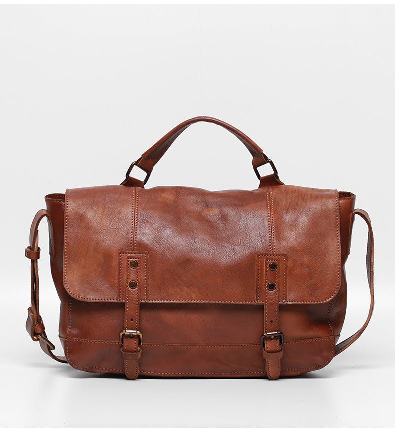 Men's Luxury Retro Leather Shoulder Bag  - By Qivii