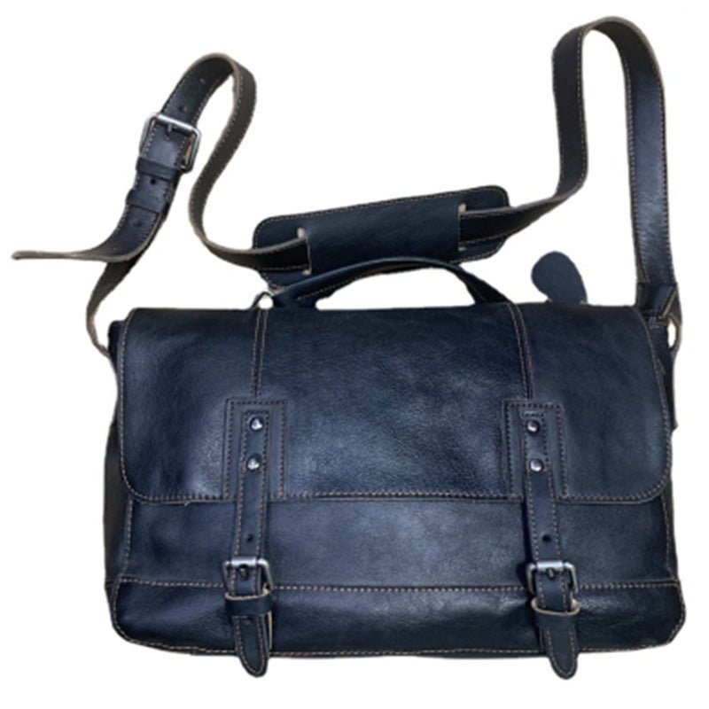 Men's Luxury Retro Leather Shoulder Bag  - By Qivii