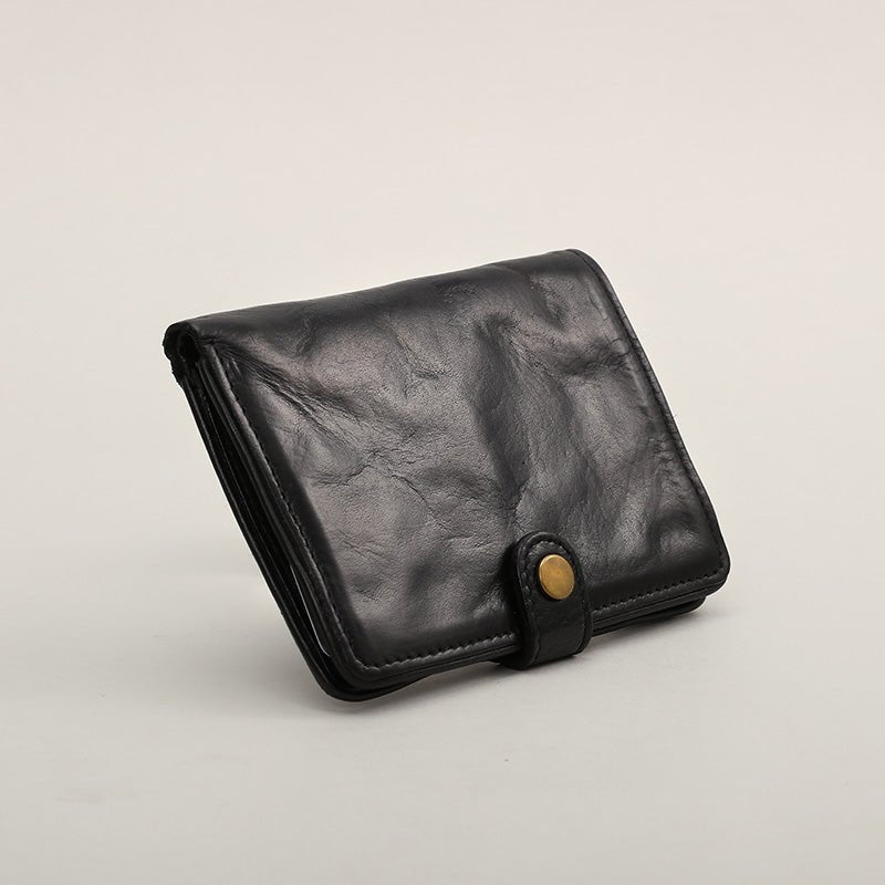 Men's Luxury Vegetable Tanned Short Leather Wallet  - By Qivii