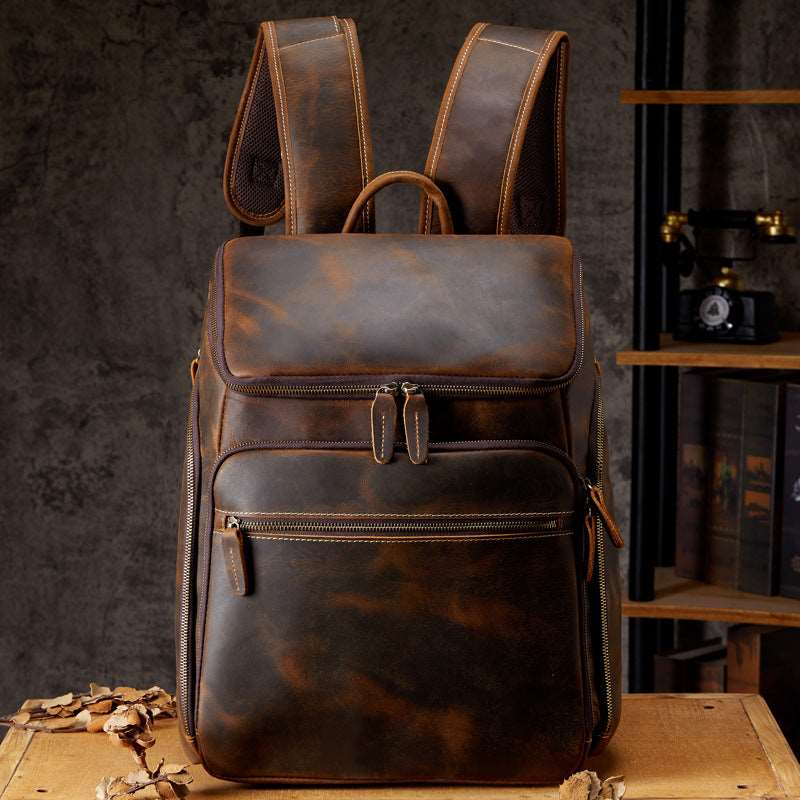 buy mens leather backpack online Men's Luxury Vintage Computer - By including a large front XPS Hook Weights | miniature Color:Bright Yellow