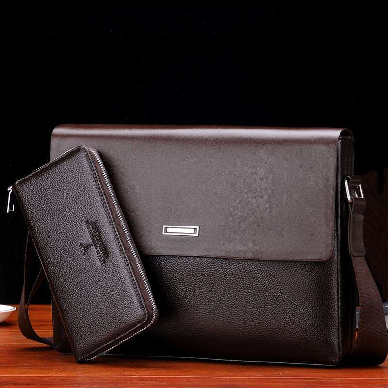 Men's Microfiber Synthetic Leather Messenger Bag  - By Qivii