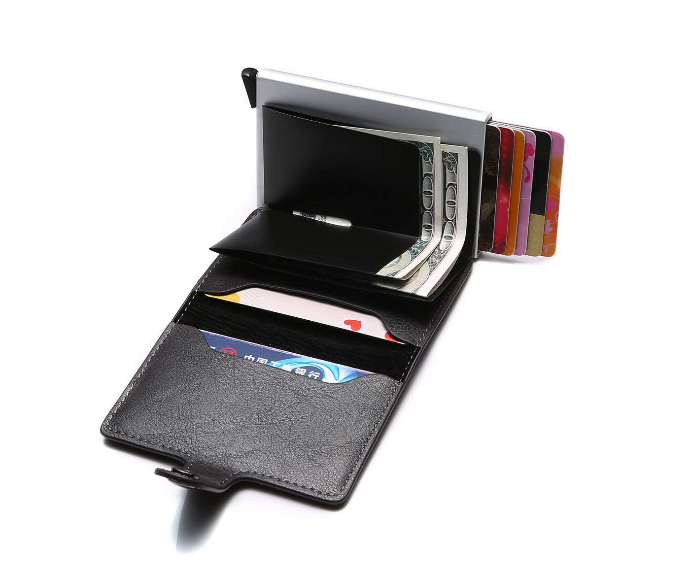 Men's RFID Anti-theft Aluminum Synthetic Leather Wallet  - By Qivii