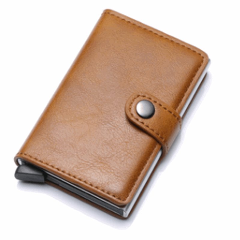 Men's RFID Anti-theft Aluminum Synthetic Leather Wallet  - By Qivii