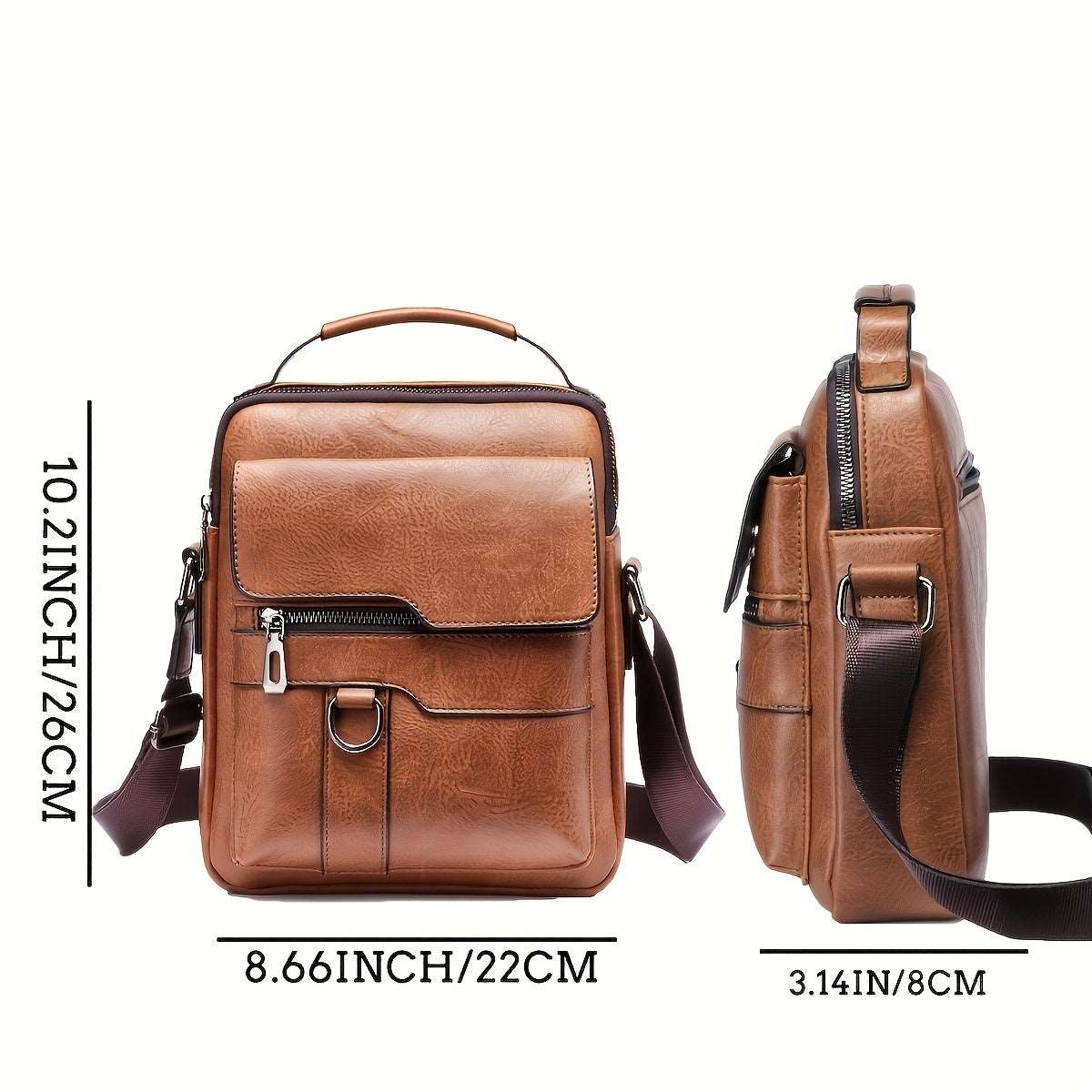 Men's Shoulder Crossbody Messenger Bag  - By Qivii