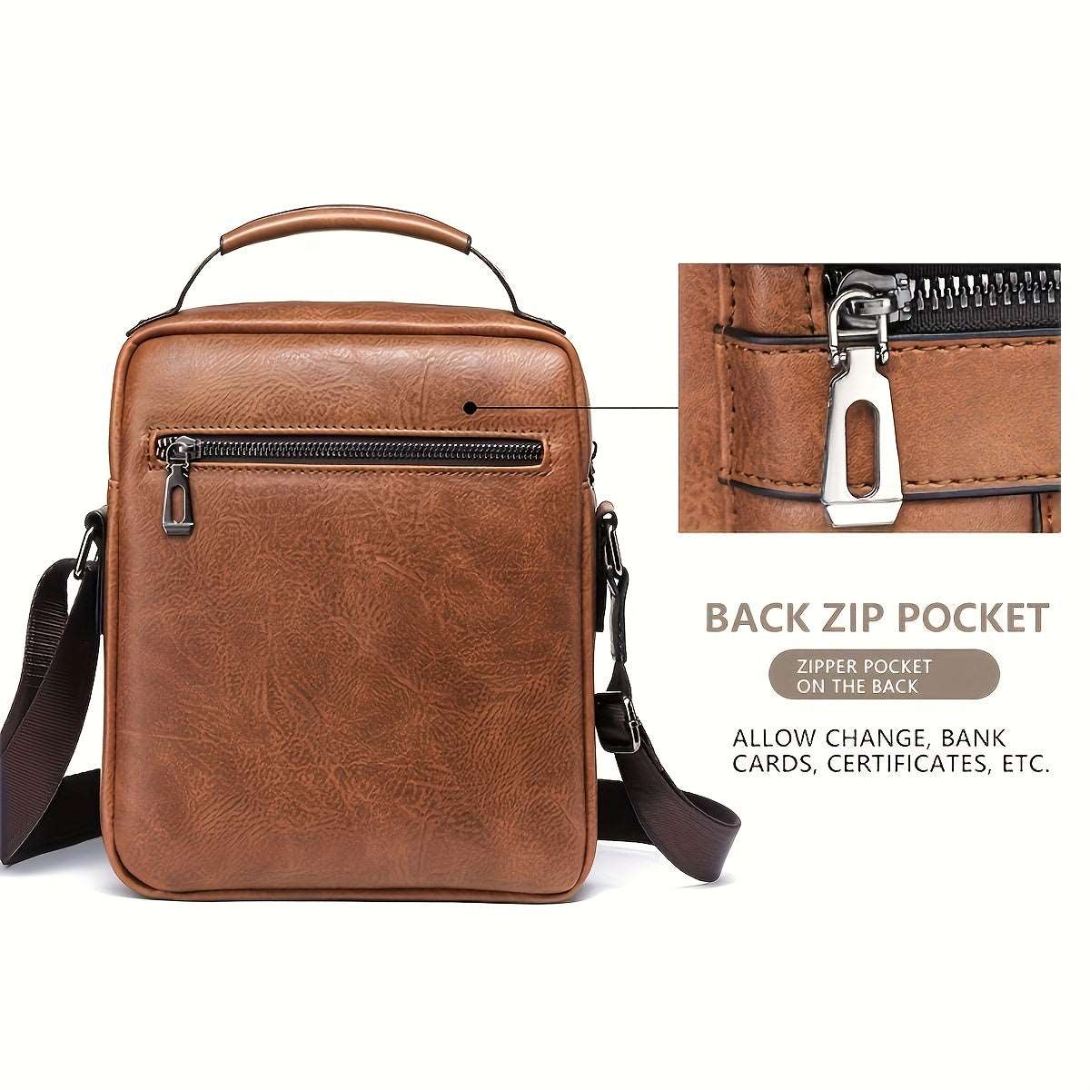 Men's Shoulder Crossbody Messenger Bag  - By Qivii