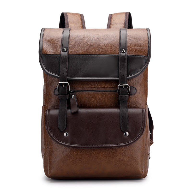 Men's Synthetic Leather Backpack  - By Qivii