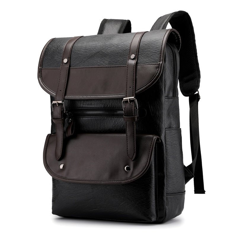 Men's Synthetic Leather Backpack  - By Qivii