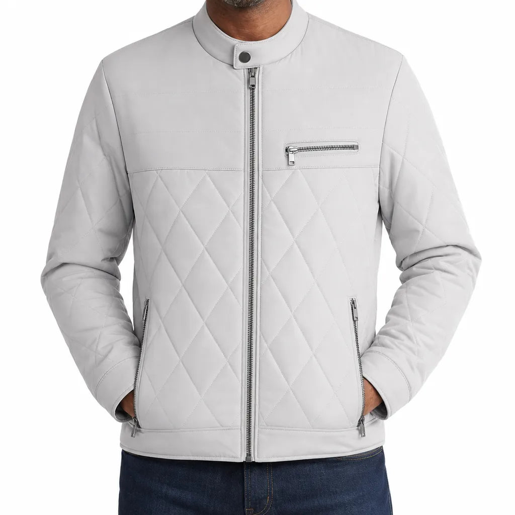 Morrow | Mens Quilted Leather Jacket