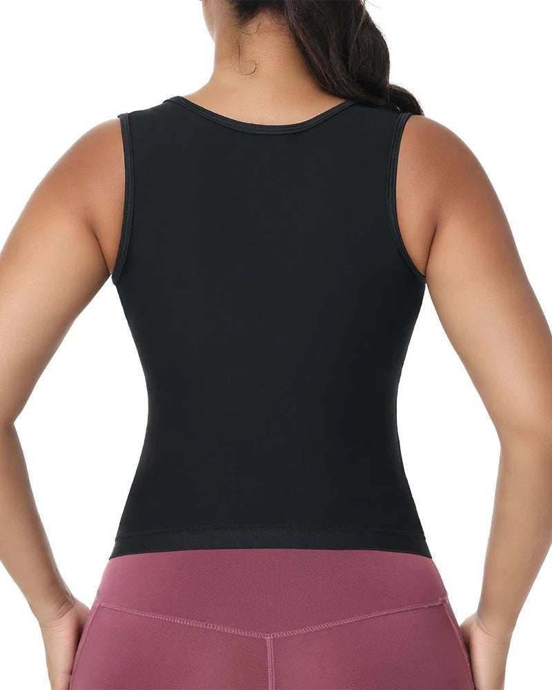 Sweat Suit Fat Burner Vest Tank Top Tummy Control Waist Trainer Belt