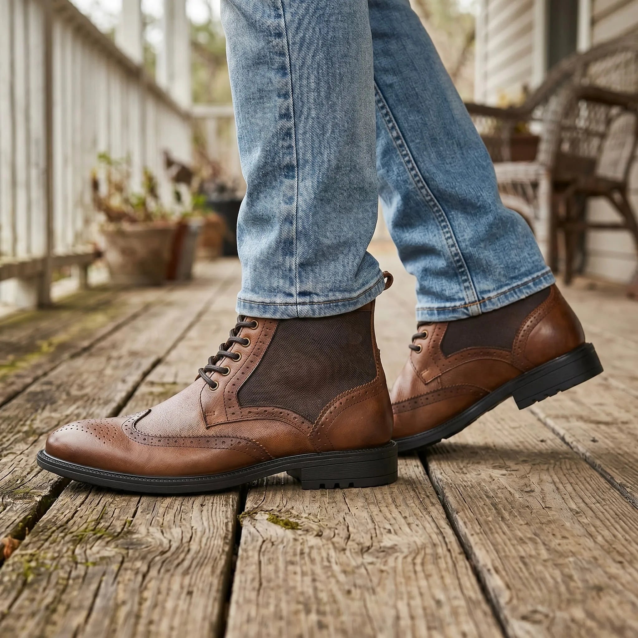 Mustang '05 Wingtip Boots