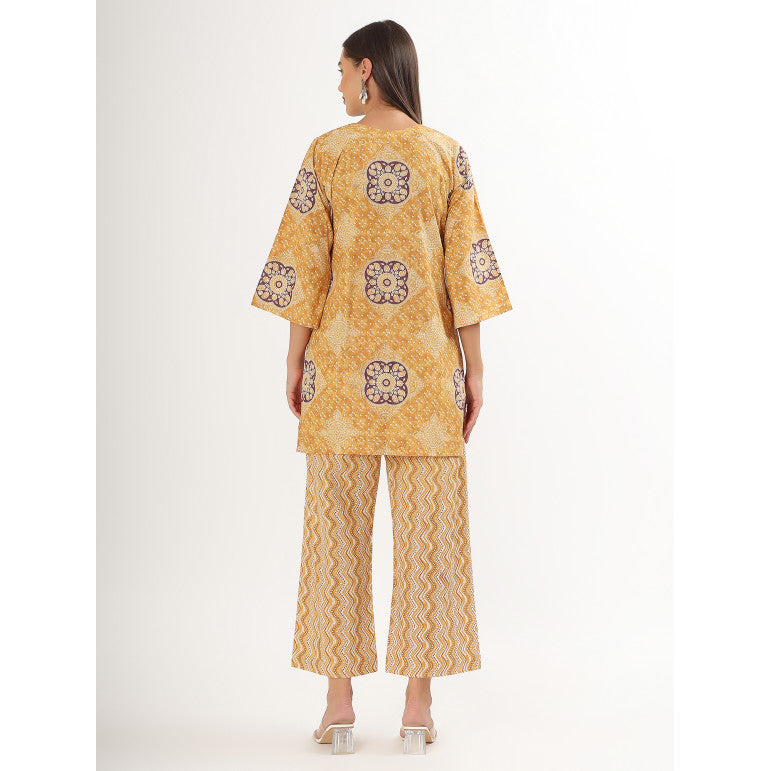 Amber Bloom Printed Kurta Set - qivii