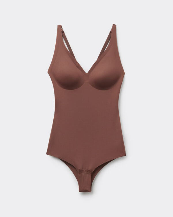 Natural Lifting Triangle Bodysuit with Bra  - By Qivii