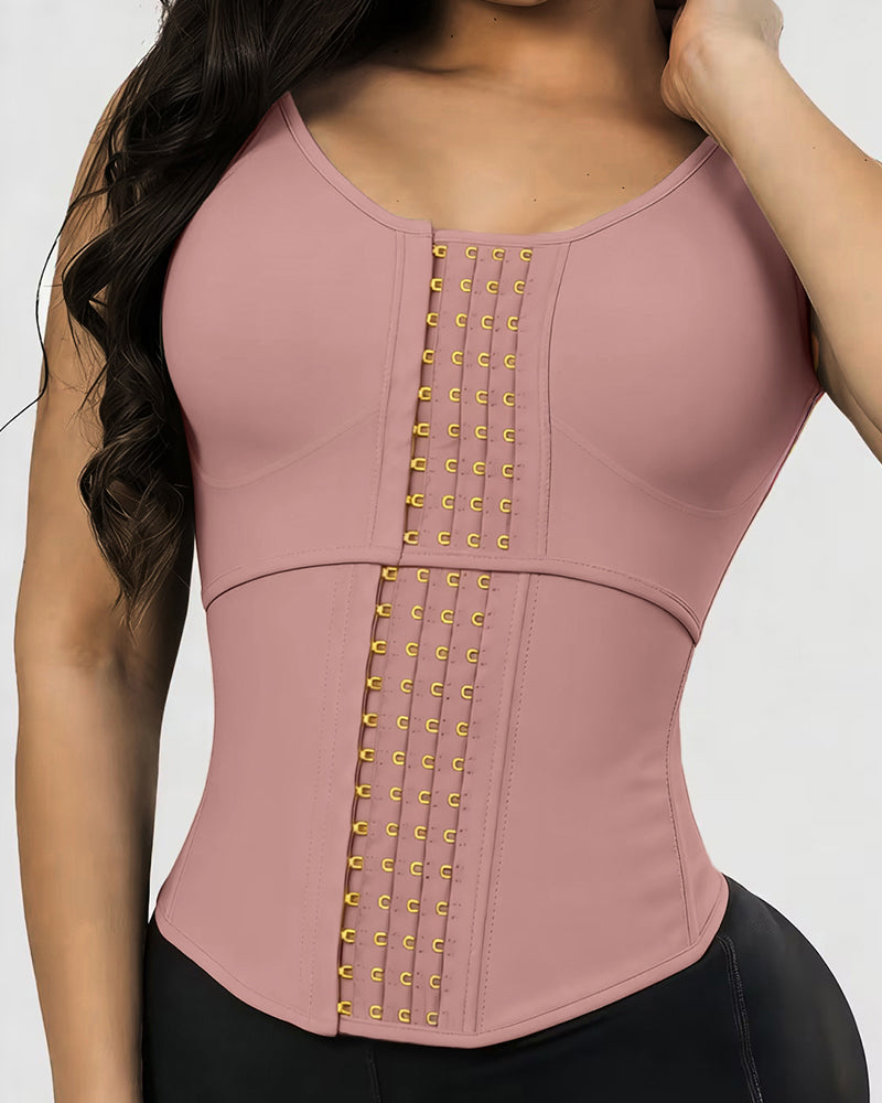 High Compression Corset Tank Top Built-in Bra Waist Trainer  - By Qivii