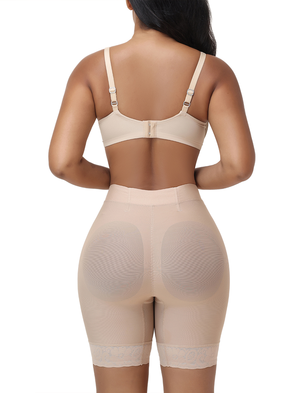 High Waist Seamless Mesh Butt Lifting Shaper Shorts