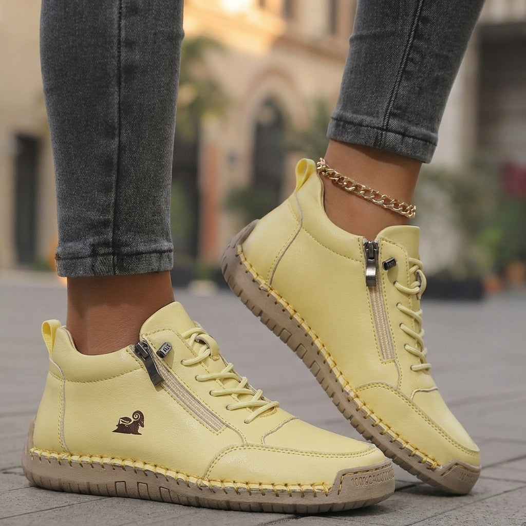 Mila  – Komfortable orthopädische Sneakers + Reißverschluss  - By Qivii