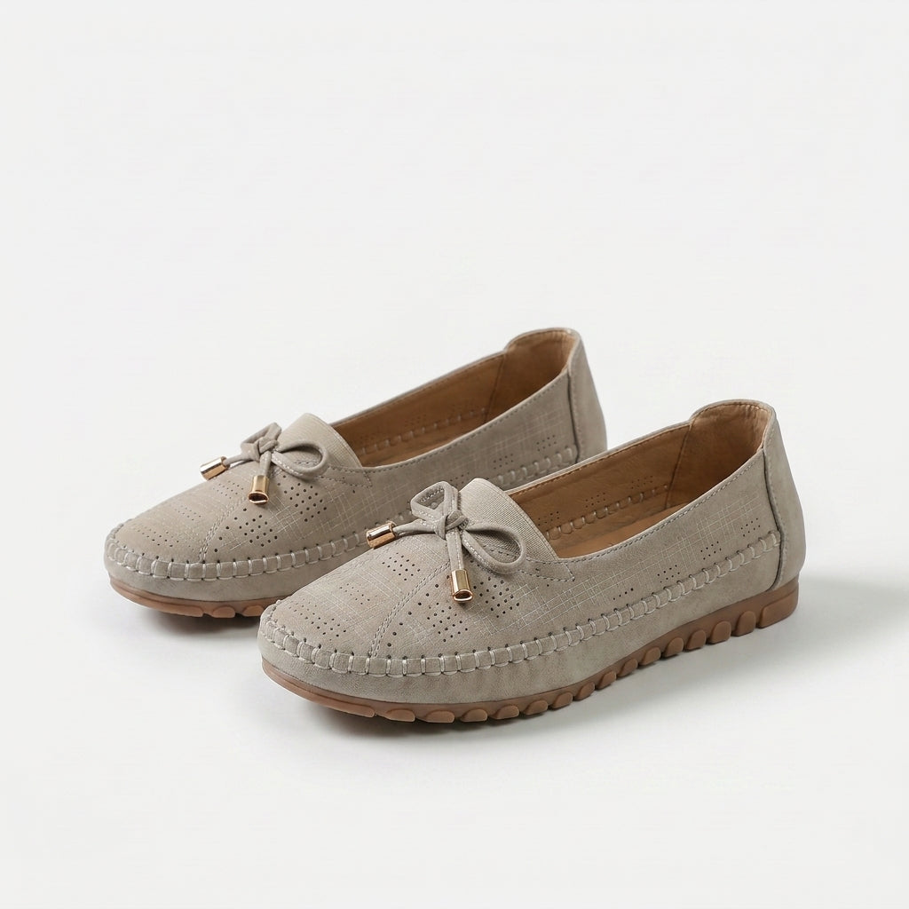 Sabine – Weiche Komfort-Loafer mit zarter Schleife  - By Qivii