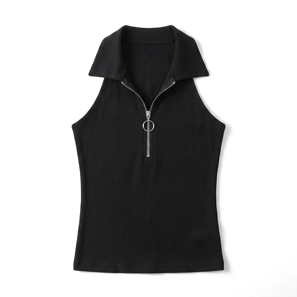 Nova Ribbed Zip-Up Vest