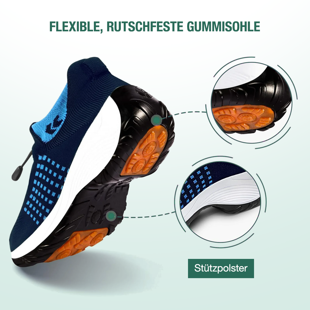 Ambulo Orthopädische Schuhe Strickstoff - Blau Marineblau  - By Qivii