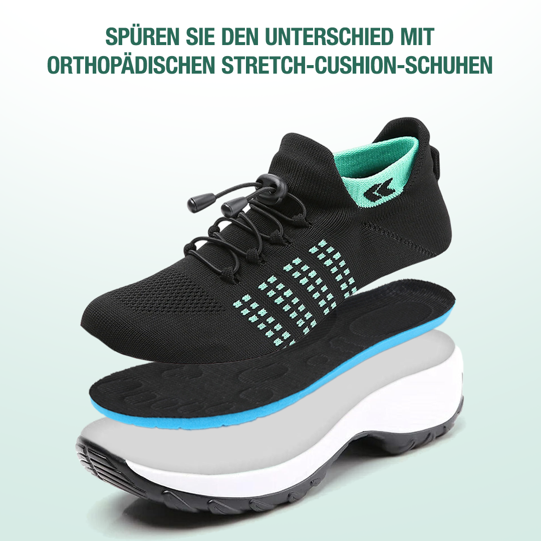 Ambulo Orthopädische Schuhe Strickstoff - Grün Schwarz  - By Qivii