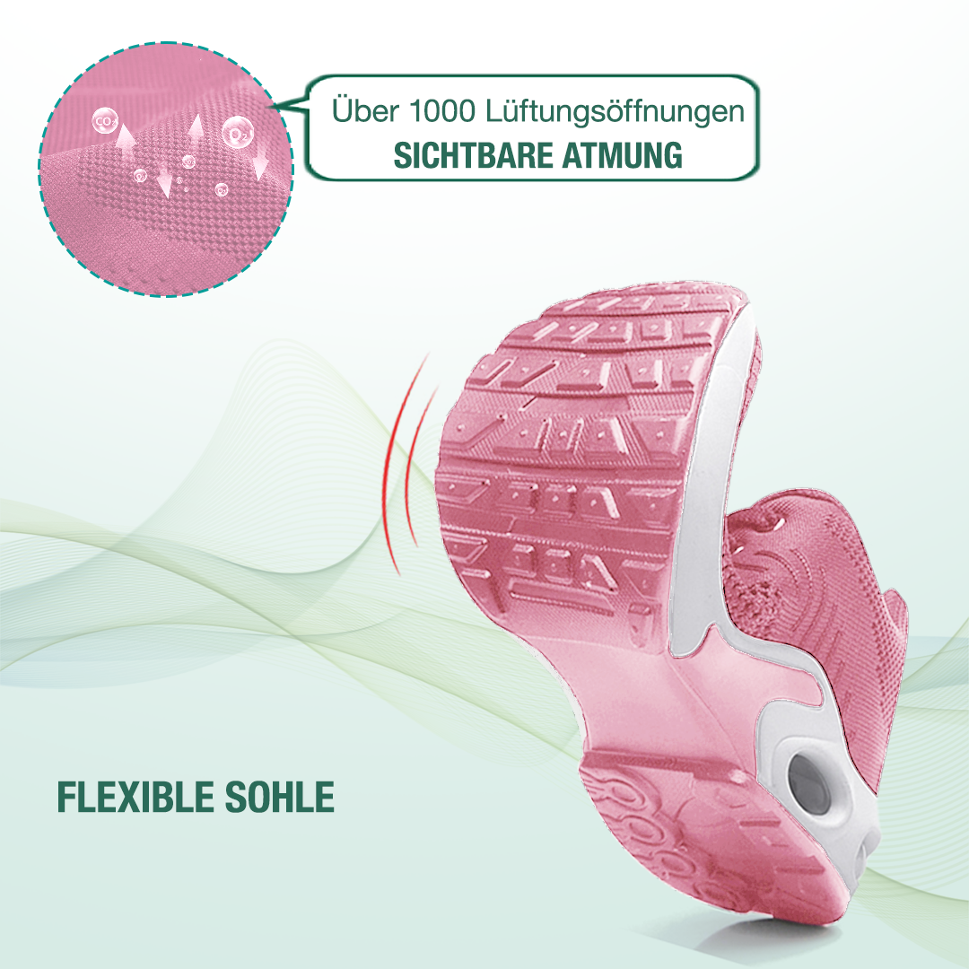 Friedensfuß Orthopädische Schuhe - Rosa  - By Qivii