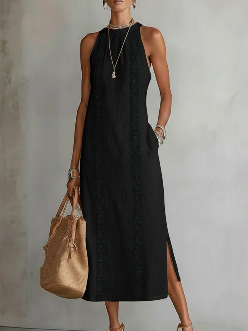 Jimena | Relaxed Lace White Maxi Dress by Qivii